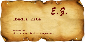 Ebedli Zita névjegykártya
