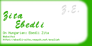 zita ebedli business card